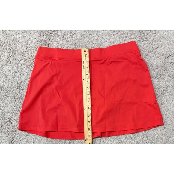 L.L.Bean New Swim Skirt Size 12 Coral Orange Sunblocking 13" Swim Bottom UPF 50 - Picture 7 of 9